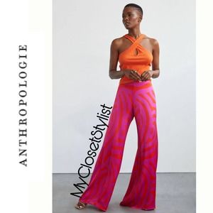 Anthropologie Flowy Dream Pants NWT Small Corey Lynn Calter Grace pink tiger